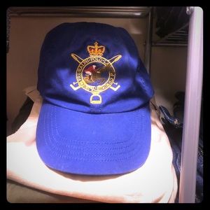POLO RALPH LAUREN LEATHER STRAP HAT- BLUE